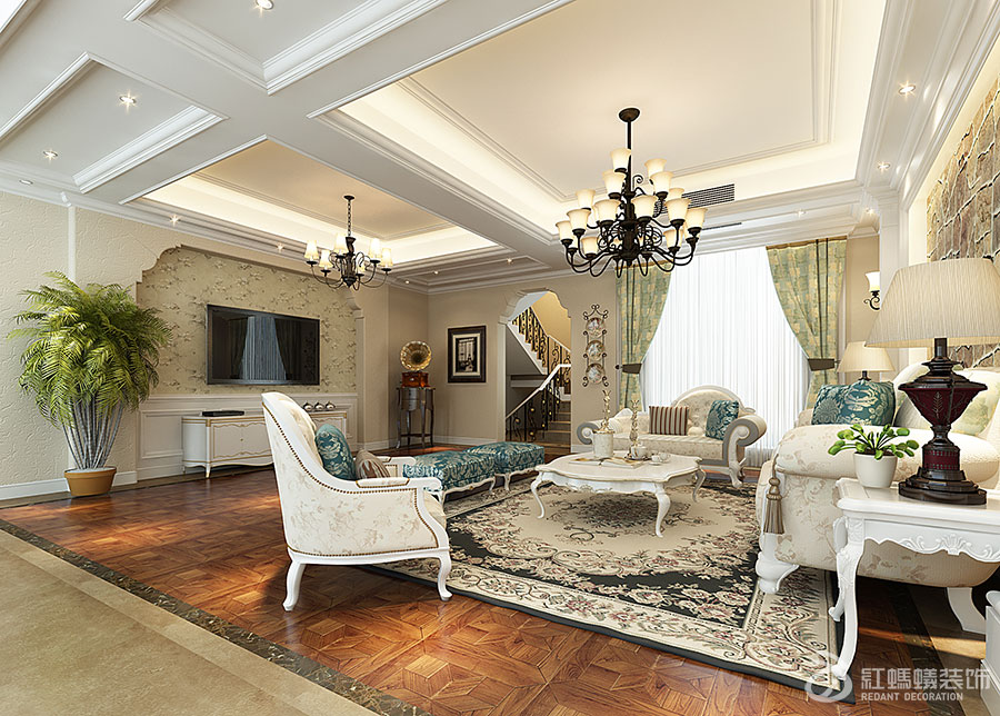 苏州美式风格别墅装修案例，体味悠闲舒适的美式情怀！