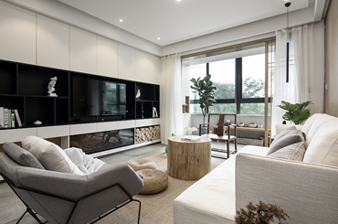 室内装修：无锡龙湖九墅280平新中式风格装修案例