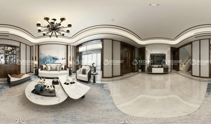 红蚂蚁装饰设计作品分享--雅兰美地新中式风格